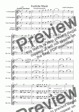 page one of Festliche Musik   Saxophonquartett