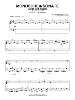 page one of Moonlight Sonata (arr. Hans-Gunter Heumann) (Piano Solo)