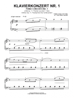 page one of Piano Concerto No. 1, Themes From The First Movement (Piano Solo)