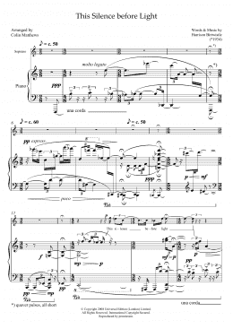 page one of This Silence before Light (for soprano and piano) (Piano & Vocal)