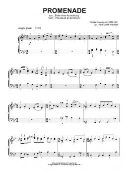page one of Promenade (from Pictures At An Exhibition) (Piano Solo)