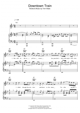page one of Downtown Train (Piano, Vocal & Guitar Chords)