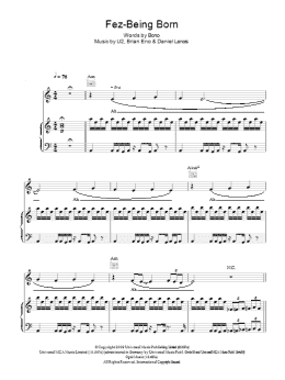 page one of Fez-Being Born (Piano, Vocal & Guitar Chords)