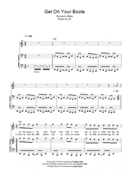 page one of Get On Your Boots (Piano, Vocal & Guitar Chords)