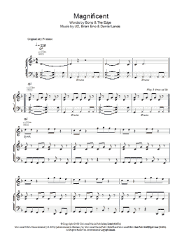 page one of Magnificent (Piano, Vocal & Guitar Chords)