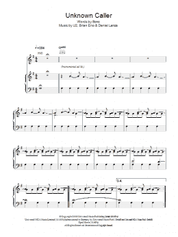 page one of Unknown Caller (Piano, Vocal & Guitar Chords)