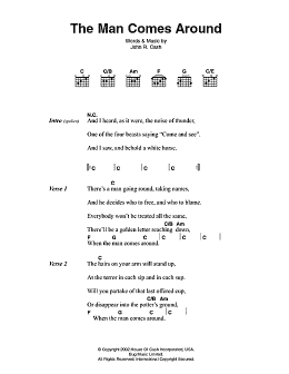 page one of The Man Comes Around (Guitar Chords/Lyrics)