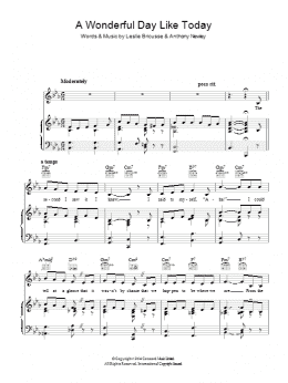 page one of A Wonderful Day Like Today (Piano, Vocal & Guitar Chords)