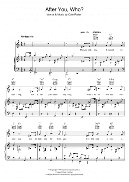 page one of After You, Who? (Piano, Vocal & Guitar Chords)