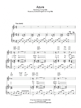 page one of Azure (Piano, Vocal & Guitar Chords)