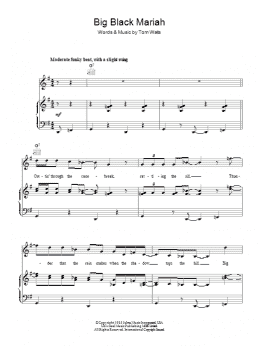 page one of Big Black Mariah (Piano, Vocal & Guitar Chords)