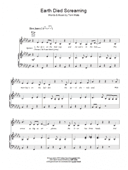 page one of Earth Died Screaming (Piano, Vocal & Guitar Chords)