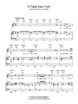 page one of I'll Take New York (Piano, Vocal & Guitar Chords)