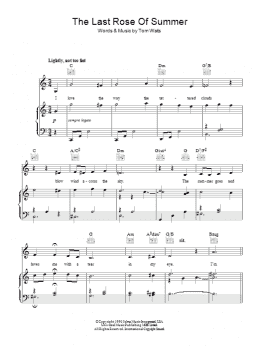page one of The Last Rose Of Summer (Piano, Vocal & Guitar Chords)