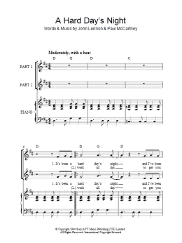 page one of A Hard Day's Night (arr. Rick Hein) (2-Part Choir)