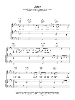 page one of Listen (from Dreamgirls) (Piano, Vocal & Guitar Chords)
