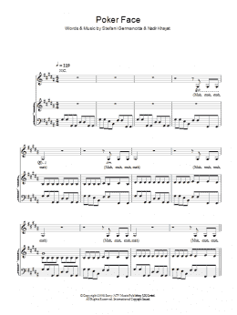 page one of Poker Face (Piano, Vocal & Guitar Chords)