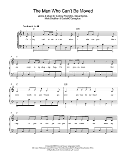 page one of The Man Who Can't Be Moved (Beginner Piano)