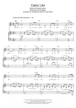 page one of Calon Lan (Piano & Vocal)