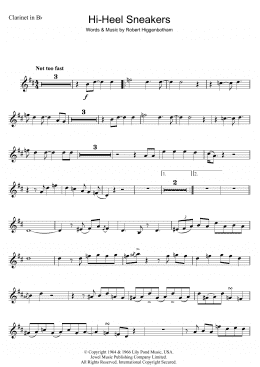 page one of Hi-Heel Sneakers (Clarinet Solo)