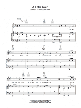 page one of A Little Rain (Piano, Vocal & Guitar Chords)