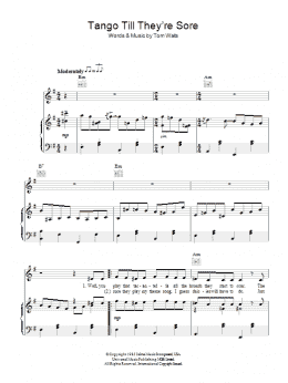 page one of Tango Till They're Sore (Piano, Vocal & Guitar Chords)