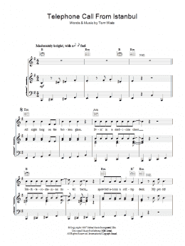 page one of Telephone Call From Istanbul (Piano, Vocal & Guitar Chords)