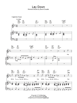 page one of Lay Down (Piano, Vocal & Guitar Chords)