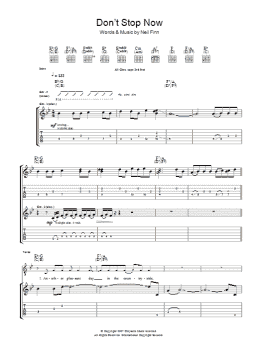 page one of Don't Stop Now (Guitar Tab)