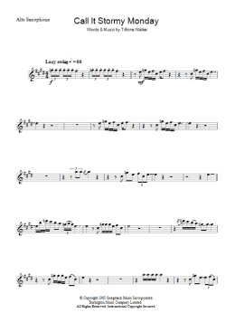 page one of Call It Stormy Monday (But Tuesday Is Just As Bad) (Lead Sheet / Fake Book)