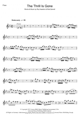 page one of The Thrill Is Gone (Flute Solo)