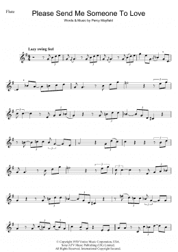 page one of Please Send Me Someone To Love (Flute Solo)