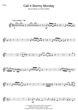 page one of Call It Stormy Monday (But Tuesday Is Just As Bad) (Flute Solo)