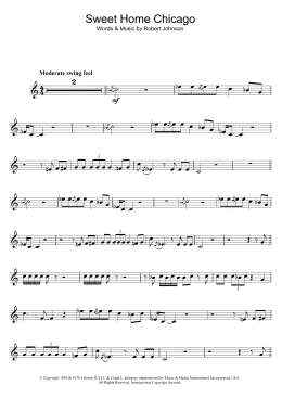 page one of Sweet Home Chicago (Clarinet Solo)