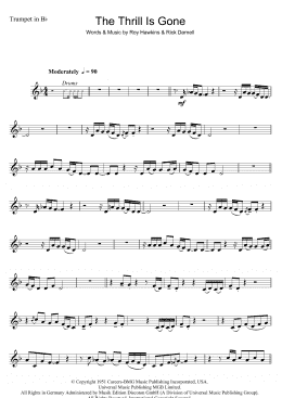 page one of The Thrill Is Gone (Trumpet Solo)