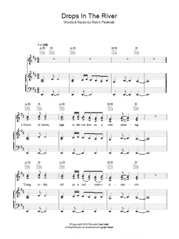 page one of Drops In The River (Piano, Vocal & Guitar Chords)