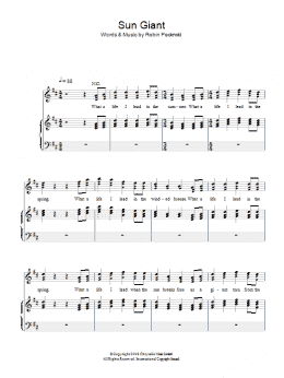 page one of Sun Giant (Piano, Vocal & Guitar Chords)