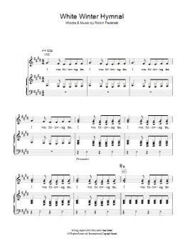 page one of White Winter Hymnal (Piano, Vocal & Guitar Chords)