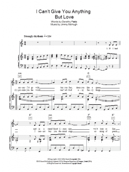 page one of I Can't Give You Anything But Love (Piano, Vocal & Guitar Chords)