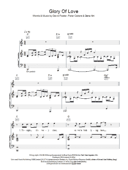 page one of Glory Of Love (Piano, Vocal & Guitar Chords)