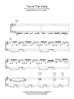 page one of You're The Voice (Piano, Vocal & Guitar Chords)