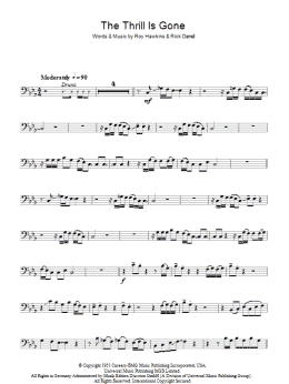 page one of The Thrill Is Gone (Bass Guitar Tab)