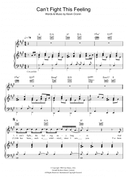 page one of Can't Fight This Feeling (Piano, Vocal & Guitar Chords)