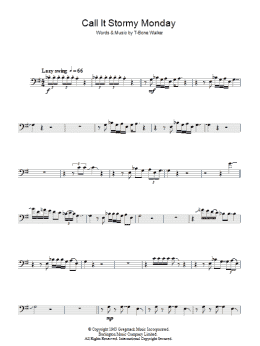 page one of Call It Stormy Monday (But Tuesday Is Just As Bad) (Trombone Solo)