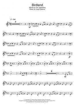 page one of Birdland (Clarinet Solo)