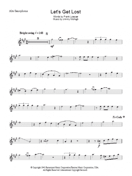 page one of Let's Get Lost (Lead Sheet / Fake Book)