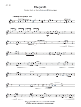 page one of Chiquitita (Lead Sheet / Fake Book)