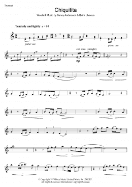 page one of Chiquitita (Trumpet Solo)