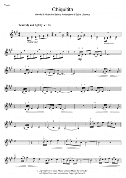page one of Chiquitita (Violin Solo)