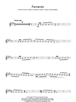 page one of Fernando (Lead Sheet / Fake Book)